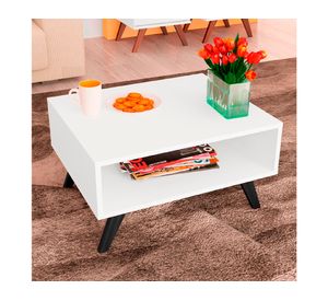 Mesa de centro rectangular Espacios 35x60x50 cm blanco