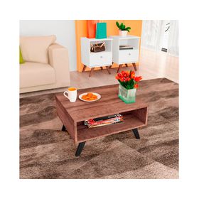 Mesa de centro rectangular Espacios 35x60x50 cm rustico