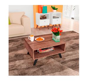 Mesa de centro rectangular Espacios 35x60x50 cm rustico