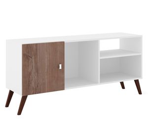 Rack TV 55'' Calma blanco/rústico