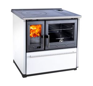 Cocina a leña 1 plato Altima blanca