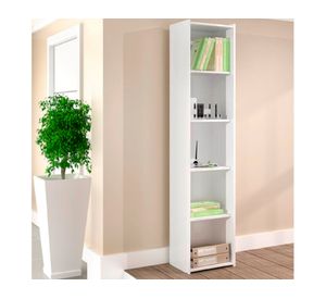 Librero 5 niveles Malmo blanco