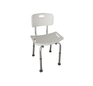 Silla ducha con respaldo extraíble blanco Maxcare