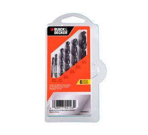 Broca metal BD0060CS 6 piezas Black+Decker