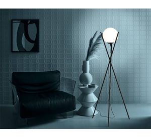 Lámpara pie 1L E27 Salvezinas negro Eglo