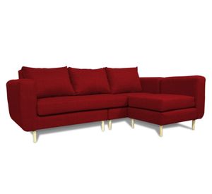 Seccional 3 cuerpos Bollen chenille rojo