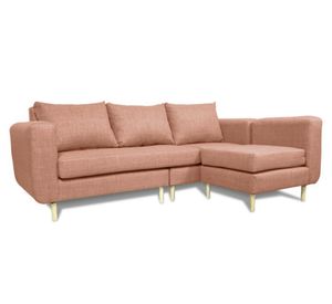 Seccional 3 cuerpos Bollen chenille palo rosa