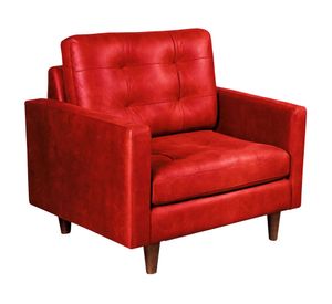 Sofá Nápoles cuero rojo Latam Home