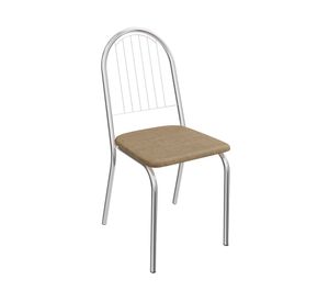 Set 2 sillas acero/MDP Noruega cromado/capuccino