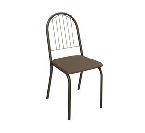 Set 2 sillas comedor acero/MDP Noruega café