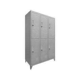 Locker 6 puertas gris Maletek