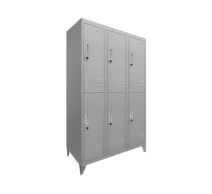 Locker 6 puertas gris Maletek
