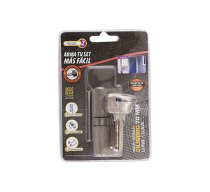Cilindro 70 mm llave-llave punto niquel plata Odis