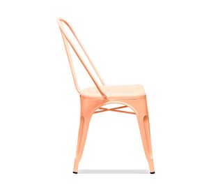 Silla Tolix réplica coral