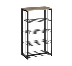 Estante 4 niveles Home Design noce/negro