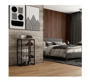 Estante 4 niveles Home Design noce/negro