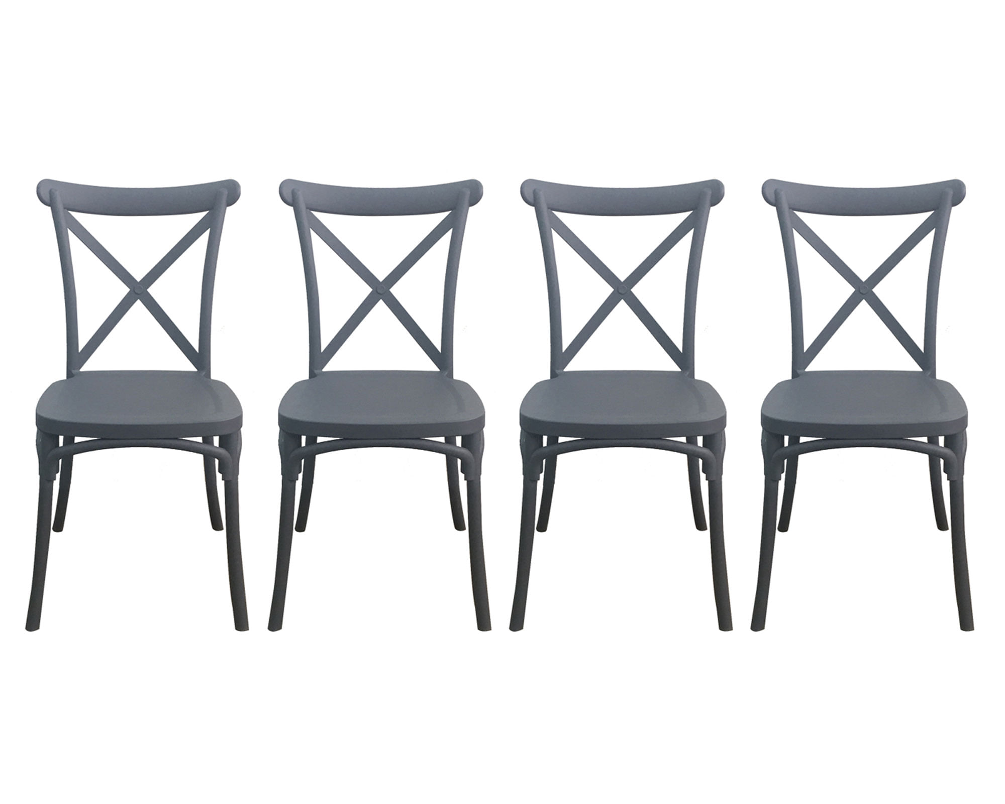Idetex Silla Stack gris 4 unidades Idetex.