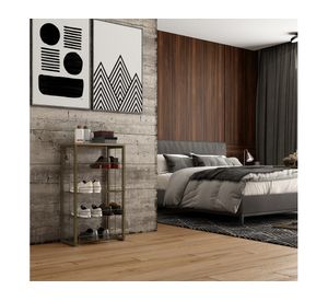 Estante 4 niveles Home Design noce/oro envejecido