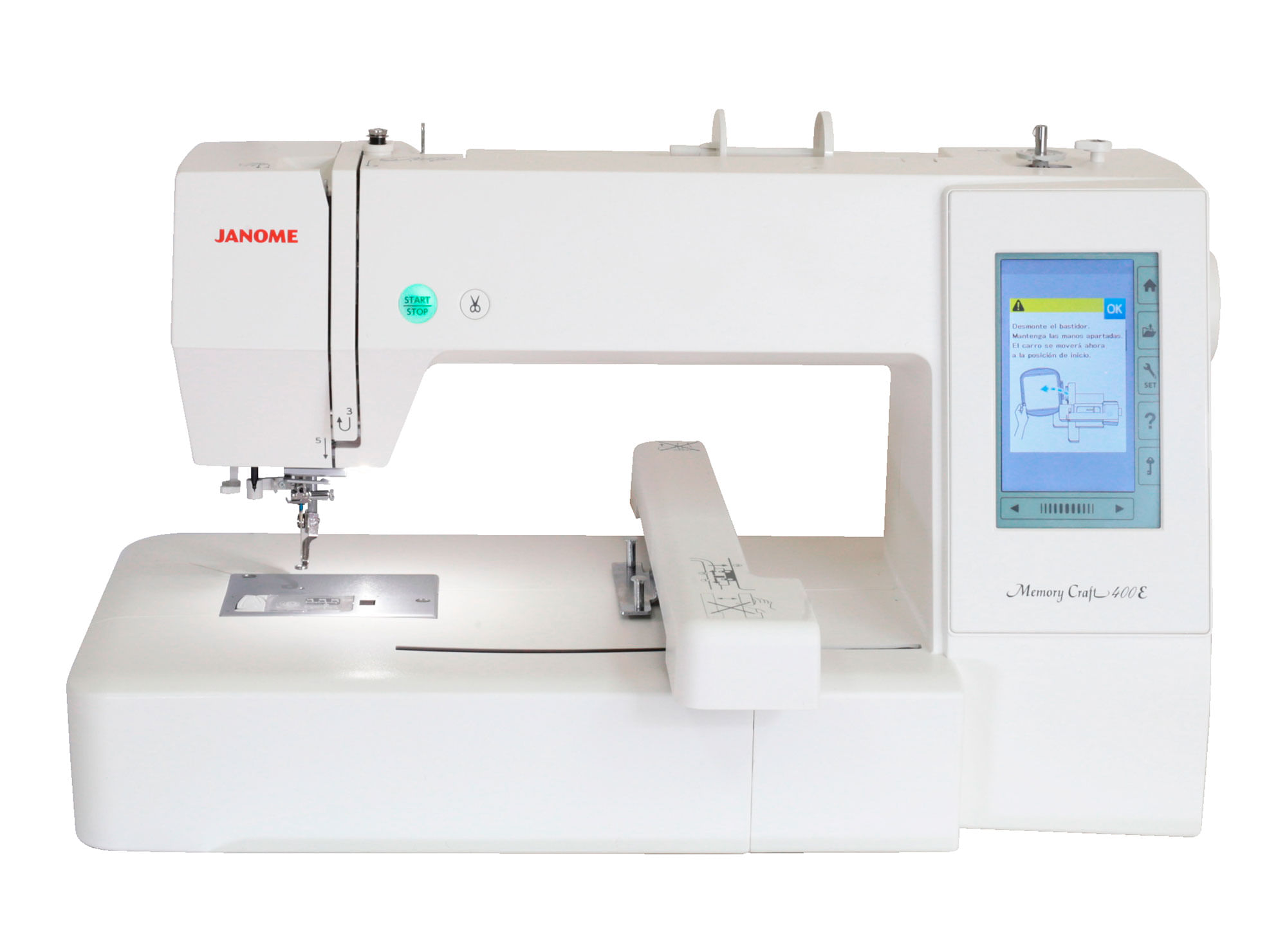 Máquina bordadora MC400E blanco Janome.