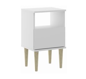 Velador 1 cajón Vicenza blanco