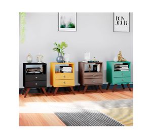 Velador 2 cajones Retro oliva