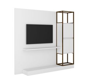 Centro entretenimiento TV 60'' Home Design blanco/oro envejecido