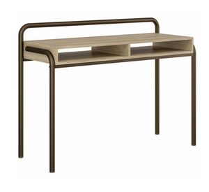 Escritorio 2 espacios Connect noce/oro envejecido