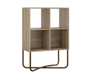 Estante 2 niveles Connect noce/oro envejecido