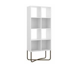 Estante 4 niveles Connect blanco/oro envejecido