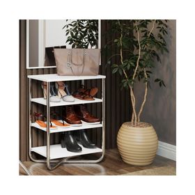 Zapatero Connect blanco cromado