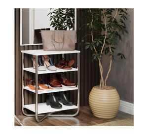 Zapatero Connect blanco cromado