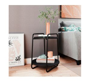 Mesa de apoyo Milán negro 60x54x54 cm