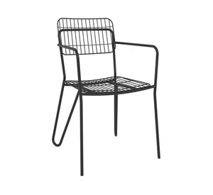 Silla comedor acero Milano negro