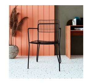 Silla comedor acero Milano negro