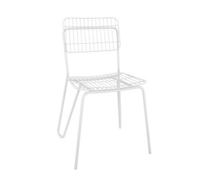 Silla comedor acero Luxo blanco