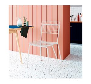 Silla comedor acero Luxo blanco