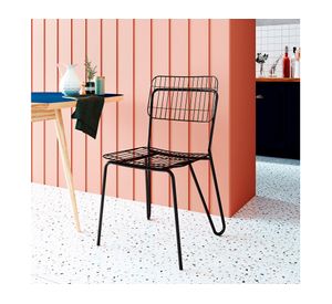 Silla comedor acero Luxo negro