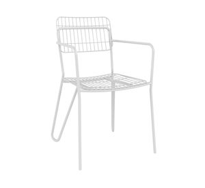 Silla comedor acero Milano blanco