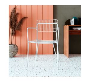 Silla comedor acero Milano blanco