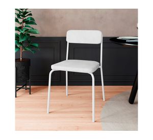 Silla comedor acero Grecia blanco