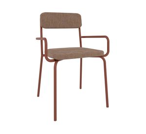 Silla comedor acero Lenox oro envejecido/mocca