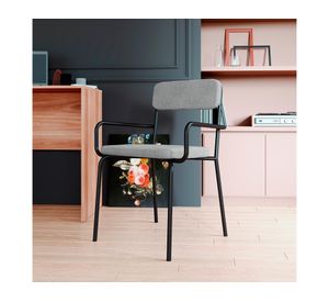 Silla comedor acero Lenox gris