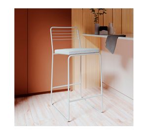 Taburete acero Hudson blanco