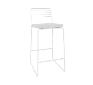 Taburete acero Hudson blanco