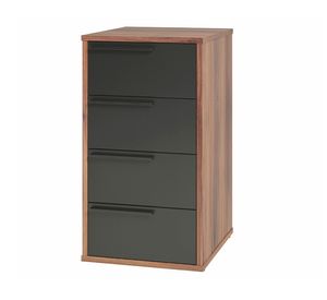 Cajonera Office III castaño/negro