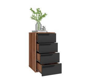 Cajonera Office III castaño/negro