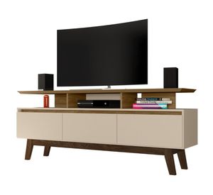 Rack TV 60'' Rubí blanco invierno/canela