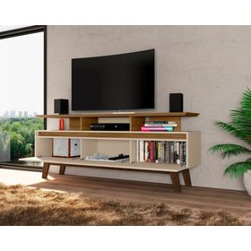 Rack TV 60'' Rubí blanco invierno/canela