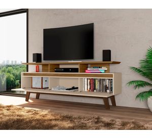 Rack TV 60'' Rubí blanco invierno/canela