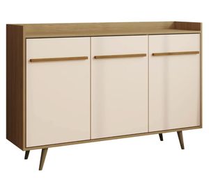 Buffet 3 puertas Quartzo café/blanco invierno